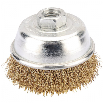 Draper 346P Heavy Duty Wire Cup Brush, 75mm, M14 - Code: 41442 - Pack Qty 1