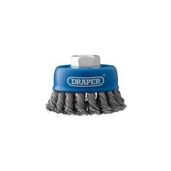 Draper WBC6 Steel Twist-Knot Wire Cup Brush, 75mm, M14 - Code: 41449 - Pack Qty 1