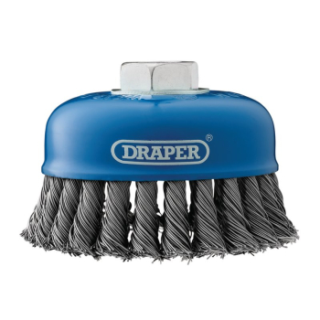 Draper WBC7 Steel Twist-Knot Wire Cup Brush, 100mm, M14 - Code: 41450 - Pack Qty 1