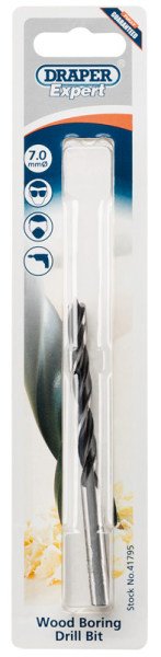 Draper WBBPB Draper Expert Wood Drill Bit, 7 x 225mm - Code: 41795 - Pack Qty 1