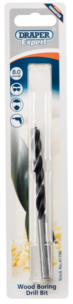 Draper WBBPB Draper Expert Wood Drill Bit, 8 x 225mm - Code: 41796 - Pack Qty 1