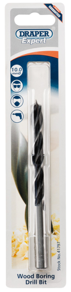 Draper WBBPB Draper Expert Wood Drill Bit, 10 x 225mm - Code: 41797 - Pack Qty 1