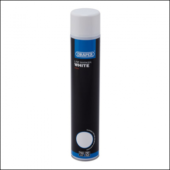 Draper HGA-LW Line Marker Spray Paint, 750ml, White - Code: 41915 - Pack Qty 1
