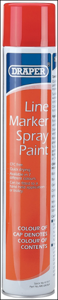DRAPER 750ml Red Line Marker Spray Paint - Pack Qty 1 - Code: 41917