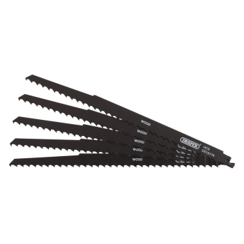 Draper DS1617K Reciprocating Saw Blades for Pruning & Coarse Wood & Plastic Cutting, 300mm, 3tpi (Pack of 5) - Code: 42615 - Pack Qty 1