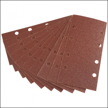 Draper APT116 Assorted Grit Aluminium Oxide Sanding Sheets, 90 x 187mm (Pack of 10) - Code: 42621 - Pack Qty 1