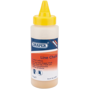 Draper LCY/H Plastic Bottle of Yellow Chalk for Chalk Line, 115g - Code: 42983 - Pack Qty 1