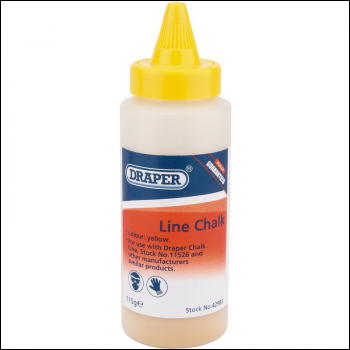 Draper LCY/H Plastic Bottle of Yellow Chalk for Chalk Line, 115g - Code: 42983 - Pack Qty 1