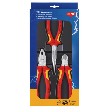 Draper 00 20 12 KNIPEX 00 20 12 VDE Electro Set, 3 Part - Code: 44948 - Pack Qty 1