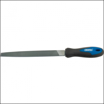 Draper 8106B Engineers Flat Second Cut File with Soft Grip Handle, 200mm - Code: 44952 - Pack Qty 1
