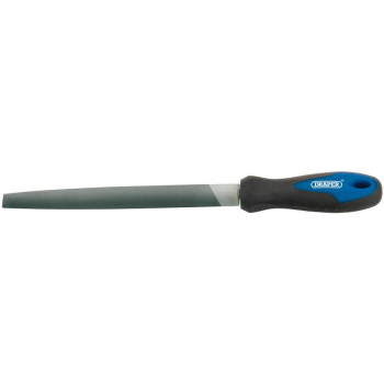 Draper 8106B Engineers Half Round Second Cut File with Soft Grip Handle, 200mm - Code: 44954 - Pack Qty 1