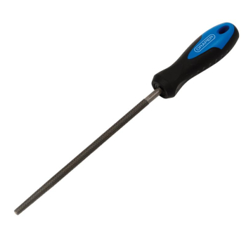 Draper 8106B Soft Grip Engineers Round File and Handle, 200mm - Code: 44955 - Pack Qty 1