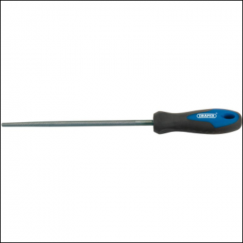 Draper 8106B Soft Grip Engineer's Round File and Handle, 200mm - Code: 44955 - Pack Qty 1