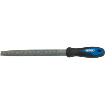 Draper 8106B Soft Grip Engineers Half Round Cabinet Rasp, 200mm - Code: 44958 - Pack Qty 1