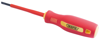 Draper 952 Fully Insulated Plain Slot Screwdriver, 2.5 x 75mm - Code: 46515 - Pack Qty 1