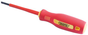 Draper 952 Fully Insulated Plain Slot Screwdriver, 3 x 75mm - Code: 46516 - Pack Qty 1