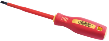 Draper 952 Fully Insulated Plain Slot Screwdriver, 5.5 x 125mm - Code: 46518 - Pack Qty 1