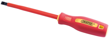 Draper 952 Fully Insulated Plain Slot Screwdriver, 6.5 x 150mm - Code: 46519 - Pack Qty 1