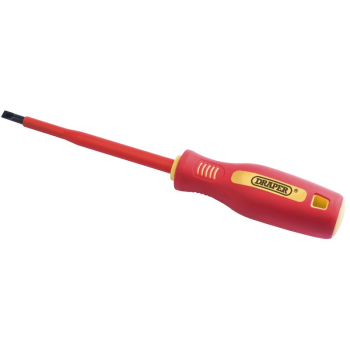 Draper 952B Fully Insulated Plain Slot Screwdriver, 5.5 x 125mm (Sold Loose) - Code: 46524 - Pack Qty 1