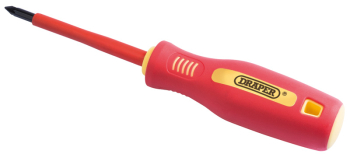 Draper 952CS Fully Insulated Soft Grip Cross Slot Screwdriver, No.1 x 80mm - Code: 46528 - Pack Qty 1