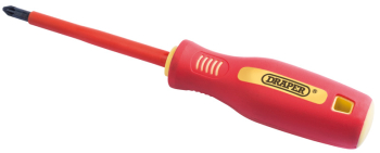 Draper 952CS Fully Insulated Soft Grip Cross Slot Screwdriver, No.2 x 100mm - Code: 46529 - Pack Qty 1