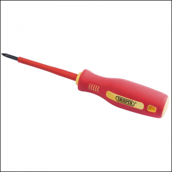 Draper 952CSB Fully Insulated Soft Grip Cross Slot Screwdriver, No.0 x 75mm (Sold Loose) - Code: 46530 - Pack Qty 1