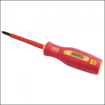 Draper 952CSB Fully Insulated Soft Grip Cross Slot Screwdriver, No.1 x 80mm (Sold Loose) - Code: 46531 - Pack Qty 1