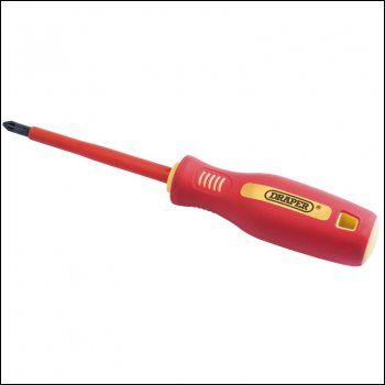 Draper 952CSB Fully Insulated Soft Grip Cross Slot Screwdriver, No.2 x 100mm (Sold Loose) - Code: 46532 - Pack Qty 1
