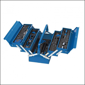 Draper TK126 Tool Kit in Steel Cantilever Toolbox (126 Piece) - Code: 48091 - Pack Qty 1