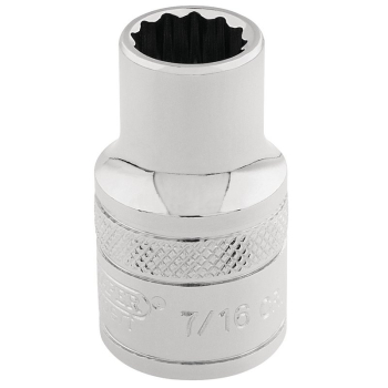 Draper D-AF Draper Expert HI-TORQ® 12 Point Socket, 3/8 inch  Sq. Dr., 7/16 inch  - Code: 49018 - Pack Qty 1
