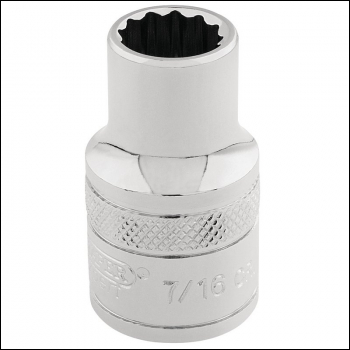 Draper D-AF Draper HI-TORQ® 12 Point Socket, 3/8 inch  Sq. Dr., 7/16 inch  - Code: 49018 - Pack Qty 1