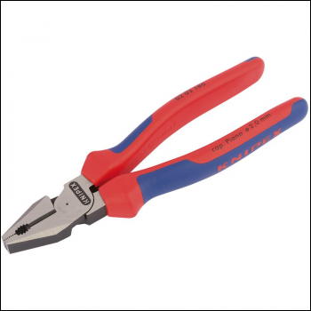 Draper 02 02 180 SB Knipex 02 02 180 SB High Leverage Combination Pliers, 180mm - Code: 49172 - Pack Qty 1