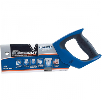 Draper SC250 Draper Expert Supercut® Soft Grip Hardpoint Tenon Saw, 250mm/10 inch , 11tpi/12ppi - Code: 49281 - Pack Qty 1