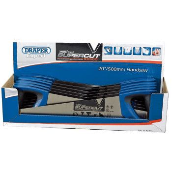 Draper SC500/D Supercut® Soft Grip Hardpoint Handsaw, 500mm/20 inch , 11tpi/12ppi (Dispenser of 12) - Code: 49289 - Pack Qty 12