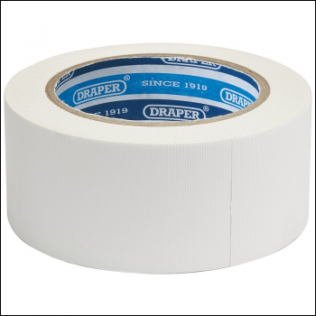 Draper TP-DUCT/W/A Duct Tape Roll, 30m x 50mm, White - Code: 49431 - Pack Qty 1