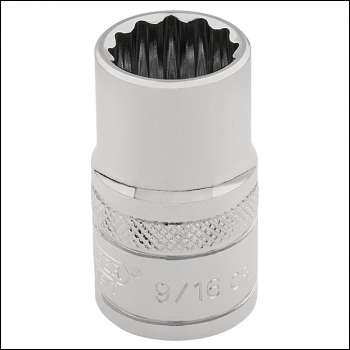 Draper D-AF Draper HI-TORQ® 12 Point Socket, 3/8 inch  Sq. Dr., 9/16 inch  - Code: 49457 - Pack Qty 1