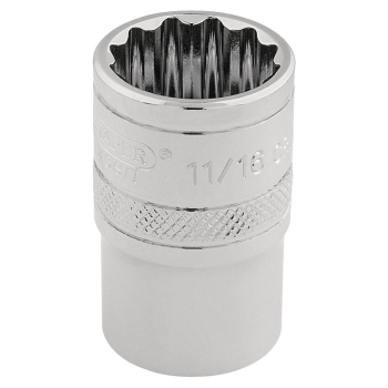 Draper D-AF Draper Expert HI-TORQ® 12 Point Socket, 3/8 inch  Sq. Dr., 11/16 inch  - Code: 49480 - Pack Qty 1