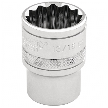 Draper D-AF Draper HI-TORQ® 12 Point Socket, 3/8 inch  Sq. Dr., 13/16 inch  - Code: 49482 - Pack Qty 1