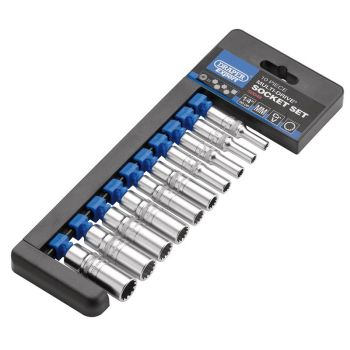 Draper B10MD/MDS/E Draper Expert Multi-Drive® Metric Deep Socket Set, 1/4 inch  Sq. Dr. (10 Piece) - Code: 50048 - Pack Qty 1