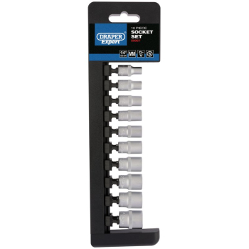 Draper B10M/6PT/E Draper Expert Metric Socket Set, 1/4 inch  Sq. Dr. (10 Piece) - Code: 50067 - Pack Qty 1