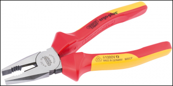 DRAPER Ergo Plus® Fully Insulated VDE Combination Pliers, 180mm - Pack Qty 1 - Code: 50241