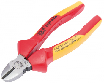 DRAPER Ergo Plus® Fully Insulated VDE Diagonal Side Cutters, 160mm - Pack Qty 1 - Code: 50249
