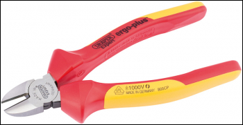 DRAPER Ergo Plus® Fully Insulated VDE Diagonal Side Cutters, 180mm - Pack Qty 1 - Code: 50250