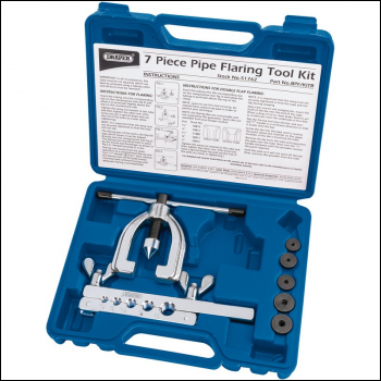 Draper BPF/KITB Brake Pipe Flaring Kit (7 Piece) - Code: 51762 - Pack Qty 1