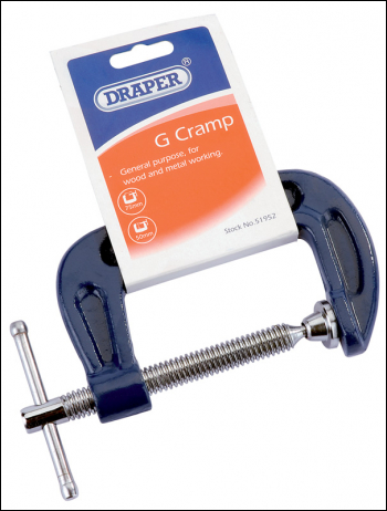 Draper 391GP C Clamp, 75 x 50mm - Code: 51952 - Pack Qty 1