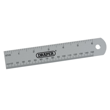 Draper D19 Aluminium Rule, 152mm/6 inch  - Code: 52396 - Pack Qty 1