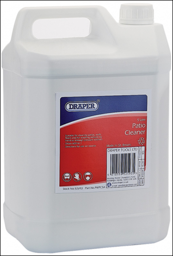 DRAPER Patio Cleaner Fluid (5L) - Pack Qty 1 - Code: 52693