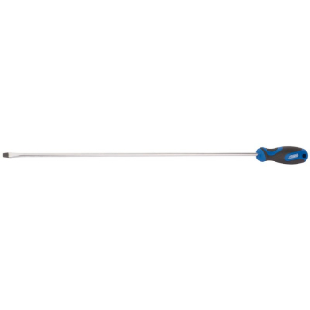 Draper 865/SL Extra Long Reach Soft Grip Plain Slot Screwdriver, 6.0 x 450mm - Code: 53508 - Pack Qty 1