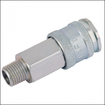 Draper AC71CM BULK 1/4 inch  BSP Parallel Euro Coupling Male Thread (Sold Loose) - Code: 54404 - Pack Qty 1