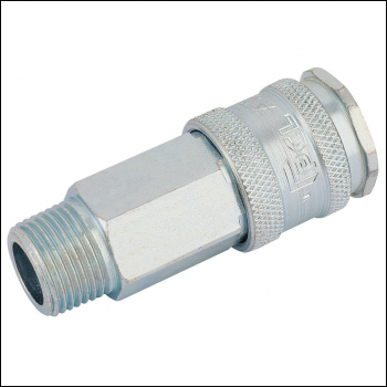 Draper AC71EM BULK 3/8 inch  BSP Parallel Euro Coupling Male Thread (Sold Loose) - Code: 54405 - Pack Qty 1